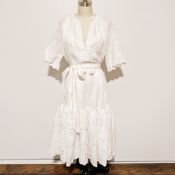 Spell & The Gypsy Seashell Midi Gown Eyelet Dress - Picture 1 of 8